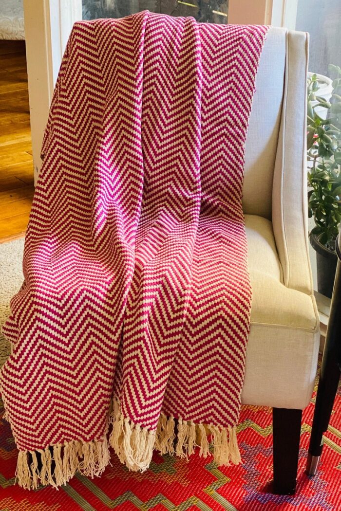 Cotton Pink Throw