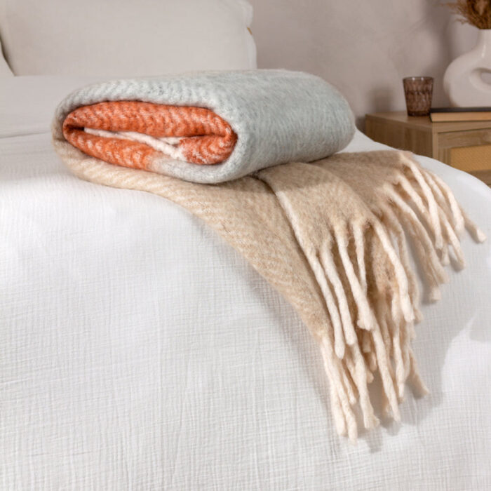 Rawton Ombre Throw Brick/Flint