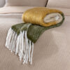 Rawton Ombre Throw Natural/Moss