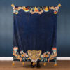 Regal Leopard Throw Royal Blue