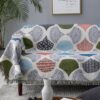 Retro Vintage Mid Century Tapestry Throw Blanket Nordic Cotton Throw Sofa Blanket