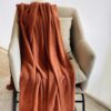 Rust throw blanket