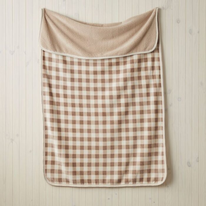 Sherpa Natural Gingham Throw