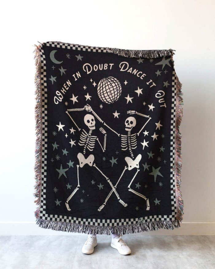 Skeleton Blanket: Disco Woven Throw