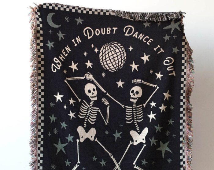 Skeleton Blanket: Disco Woven Throw