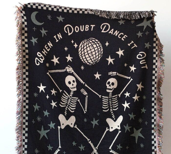 Skeleton Blanket: Disco Woven Throw