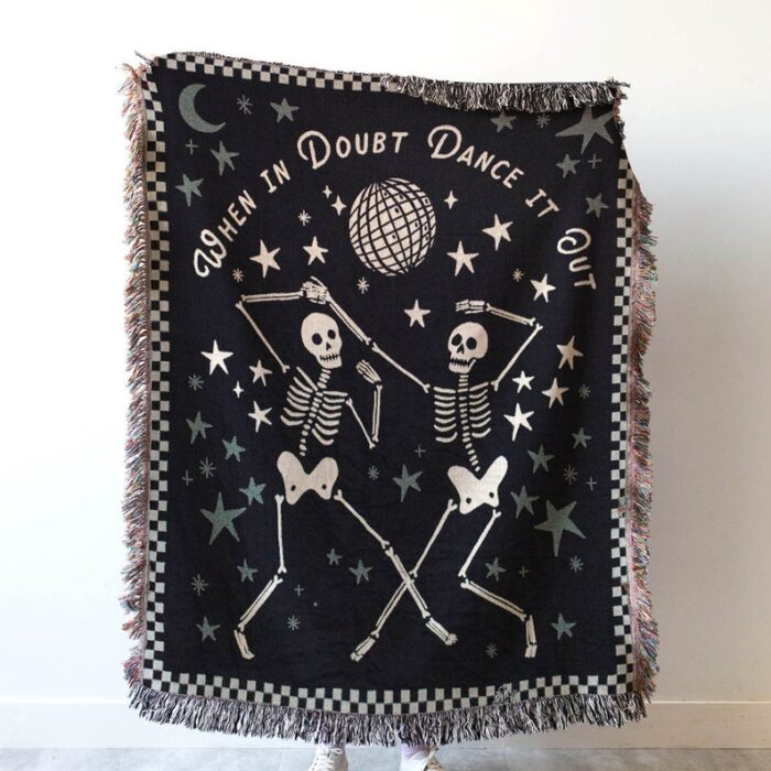 Skeleton Blanket: Disco Woven Throw