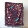 Skeleton Blanket: Purple Magic Bones Woven Throw