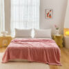 Solid Color Butterfly Reversible Fleece Blanket