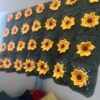 Sunflower Crochet Toddler Retro Granny Throw Afghan Blanket Floral Stroller Statement