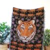 Tiger Parade Tapestry Blanket - Cotton Throws - Classic Living Room - Housewarming Gift - Wild Cat Home Decor