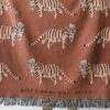 Tiger Personalized Blanket: Earth Tones Brown Jungle Decor