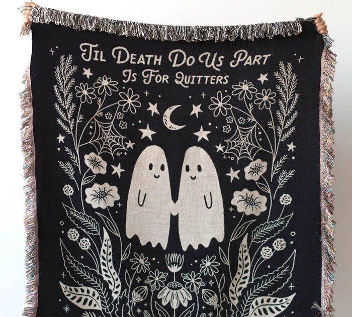 Til Death Blanket: Ghosts Woven Throw