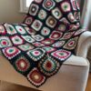 Unisex Christmas Gift Afghan Couch Throw Crochet Retro Granny Toddler Stylish Bedspread