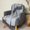 Weaver Herringbone Throw Grey