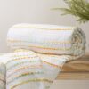 White Hand Woven Cotton Throw Blanket