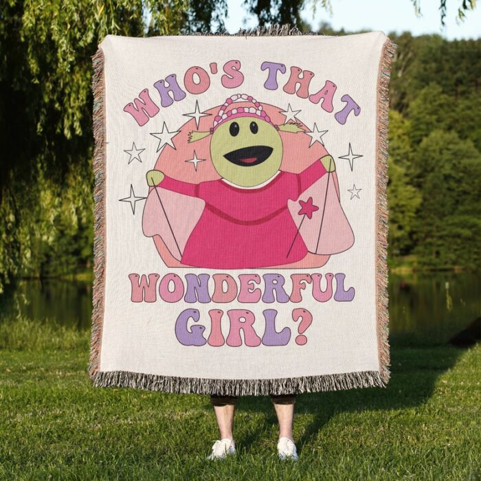 Who That Wonderful Girl Woven Blankets