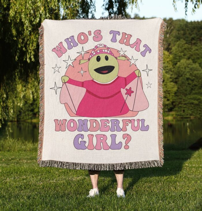 Who That Wonderful Girl Woven Blankets