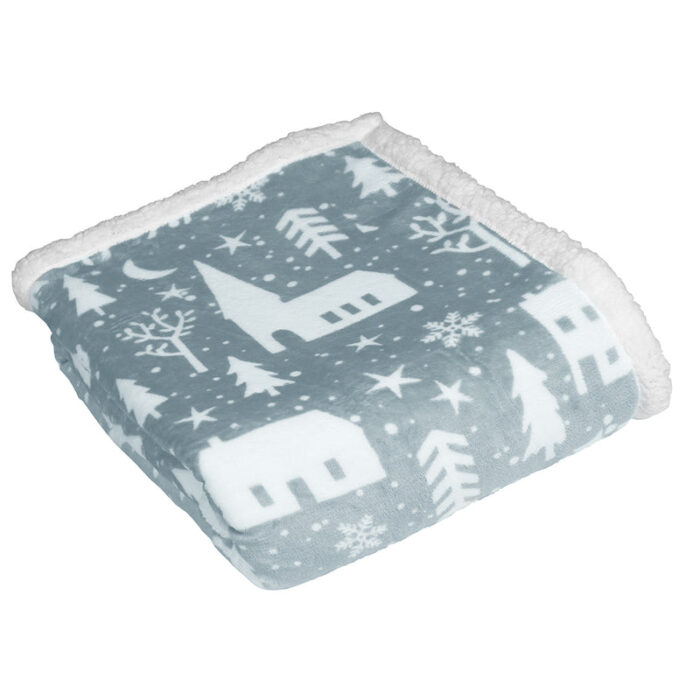 Winter Walk Fleece Throw Mist Blue