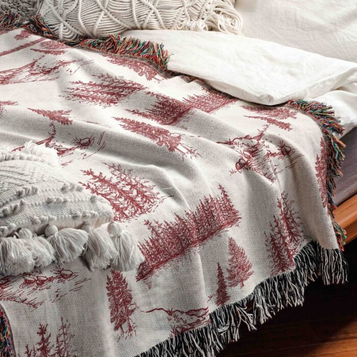 Woven Cotton Tapestry Blanket