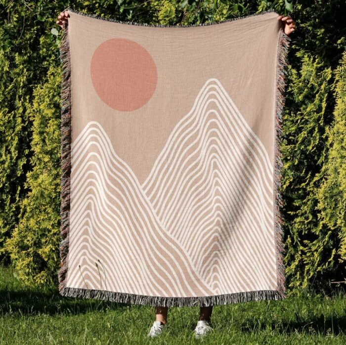 Minimalist Landscape Woven Tapestry