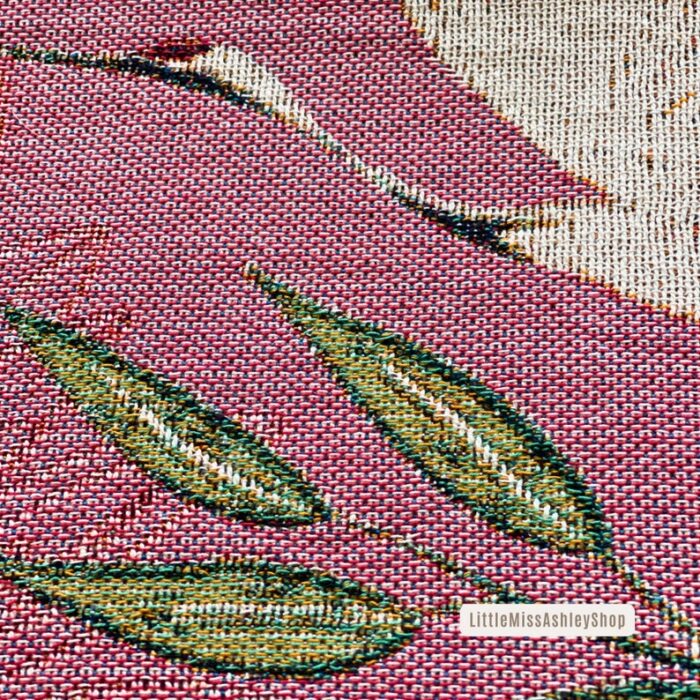 Woven Peonies Cranes Tapestry