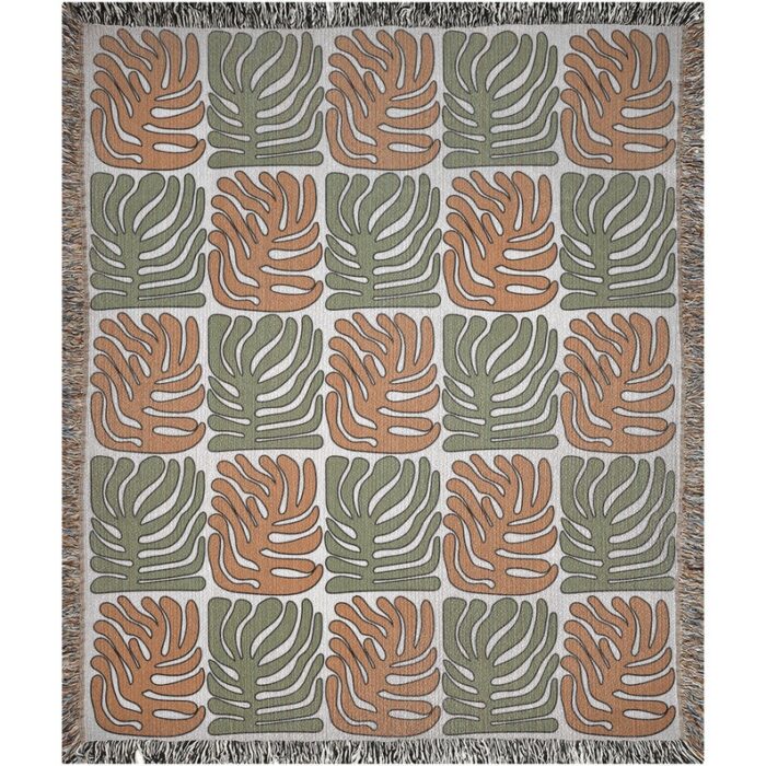 Woven Retro Abstract Floral Tapestry