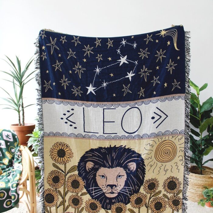 Zodiac Tapestry Blanket - Choose Your Sign - Horoscope Astrology Blankets - Constellation Star Decor and Gifts