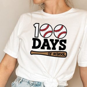 100 Days Of School Baseball Back To School Teacher Gift Shirt ETS1099