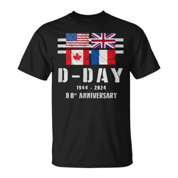 1944 D-Day 2024 80Th Anniversary Normandy Unisex T-Shirt