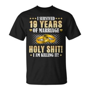 19Th Wedding Anniversary Gifts 19 Years Of Marriage Gift Unisex Unisex T-Shirt