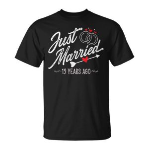 19Th Wedding Anniversary Gifts For Him Her Funny Couples Unisex Unisex T-Shirt