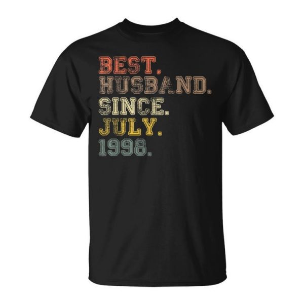 21St Wedding Anniversary Gifts Best Husband Since July 1998 Funny Gifts For Husband Unisex Unisex T-Shirt