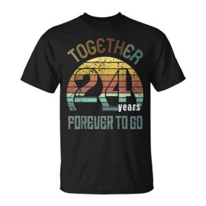 24Th Years Wedding Anniversary Gifts For Couples Matching Unisex Unisex T-Shirt