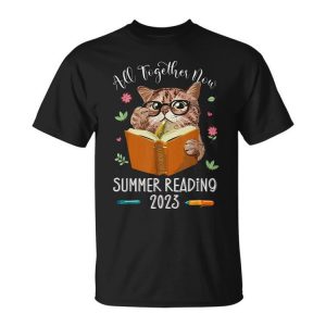 All Together Now Summer Reading 2023 Book Cat Reading Book Unisex Unisex T-Shirt