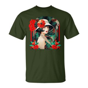 Art Deco 1920S Fashion Couple Historical Christmas Xmas Unisex T-Shirt