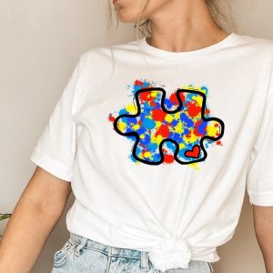 Autism Awareness Be Kind Puzzle Mom Teacher Shirt ETS1110