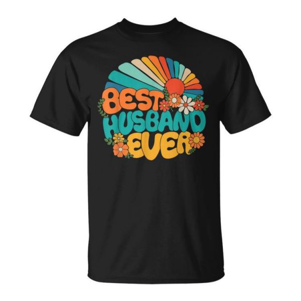 Best Husband Ever Retro Groovy 70S Fathers Day Hubby Unisex Unisex T-Shirt