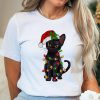 Black Cat Christmas Lights Holiday Funny Cat Lover Shirt ETS1104