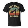 Bonus Dad Gift Cool Retro Hero Best Bonus Dad Ever Gift For Mens Unisex Unisex T-Shirt