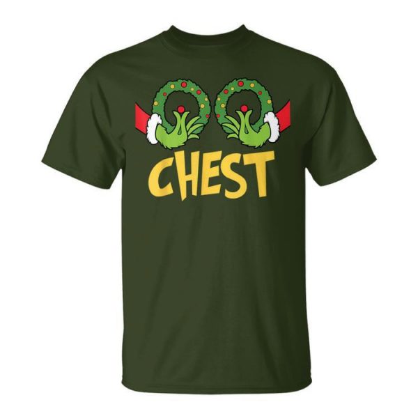 Chest Nuts Christmas Matching Couple Chest Nuts Unisex T-Shirt