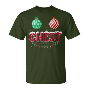 Chest Nuts Christmas Matching Couple Chestnuts Unisex T-Shirt