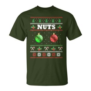 Chest Nuts Christmas Ugly Matching Couple Chestnuts Unisex T-Shirt