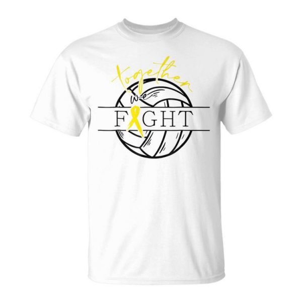 Childhood Cancer Awareness Together We Fight Volleyball Unisex T-Shirt