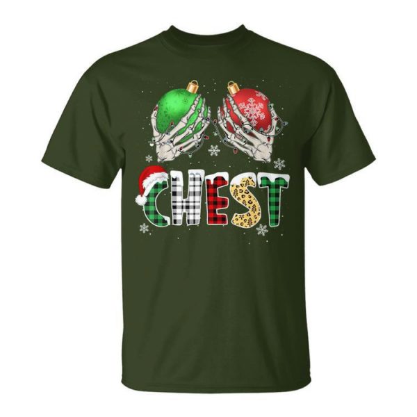 Christmas Chest Nuts Chestnuts Xmas Couple Matching Costume Unisex T-Shirt