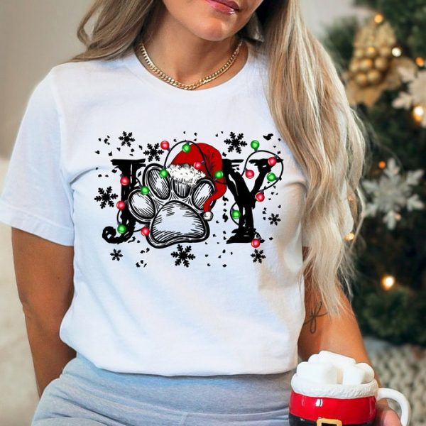 Christmas Joy Dog Funny Holiday Gift Family Xmas Shirt ETS1133