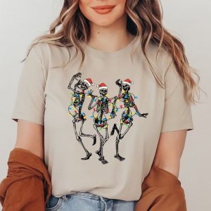 Christmas Skeleton Dance Jolly Funny Holiday Xmas Party Shirt ETS1095