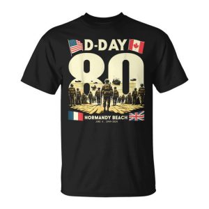 D-Day 80Th Anniversary Normandy Beach Landing History 1944 Unisex T-Shirt