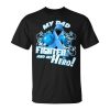 Dad Hero Light Blue Prostate Cancer Awareness Unisex T-Shirt