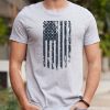 Distressed American Flag 4th Of July Family Independence Day Shirt ETS1047